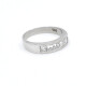 Anillo Medio Sin Fin En Oro Blanco 18K Y Brillantes Corte Princesa Anillo Medio Sin Fin En Oro Blanco 18K Y Brillantes Corte Princesa