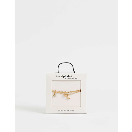 Collar Corto De Inicial ''e'' Dorado