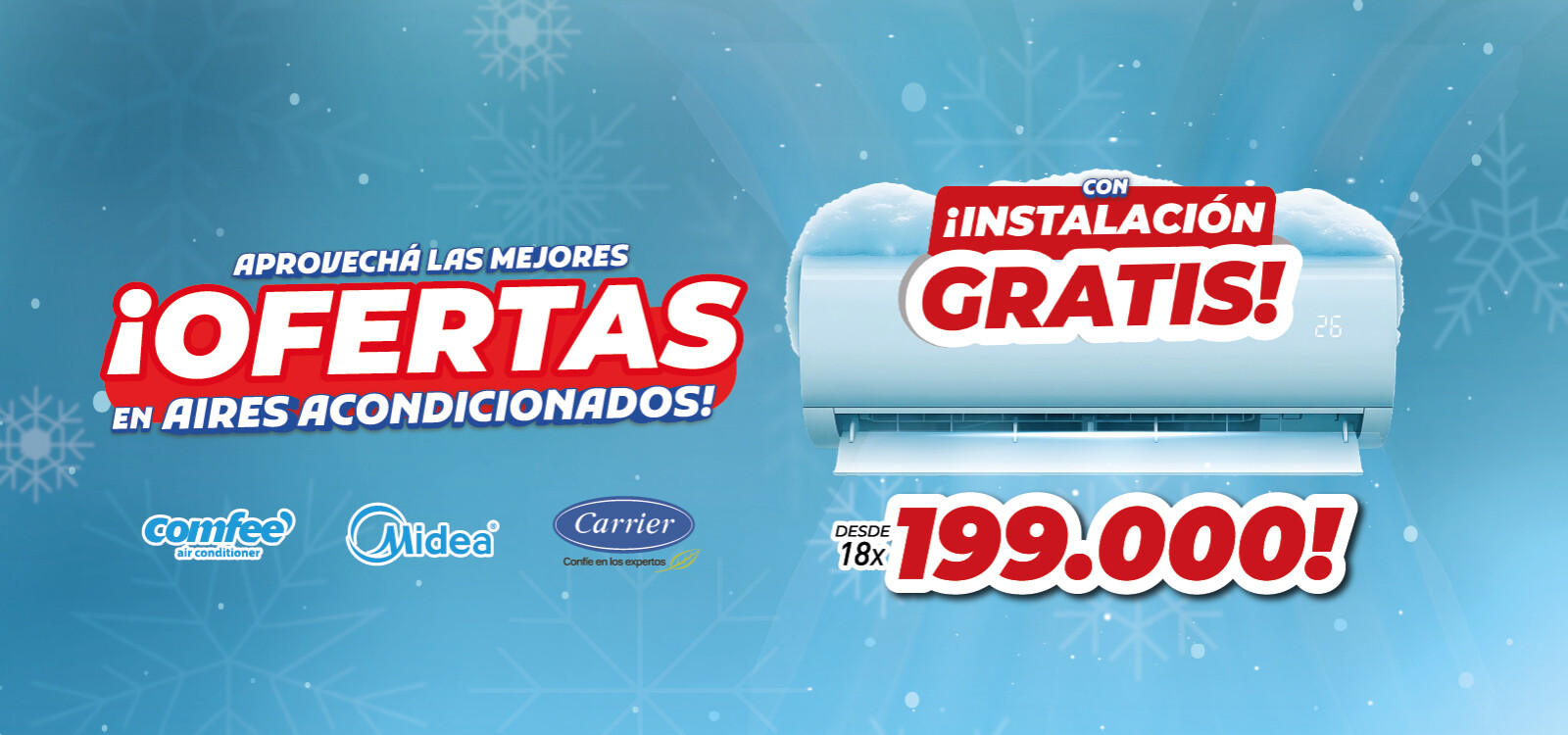 Instalacion gratis 12.000 btu