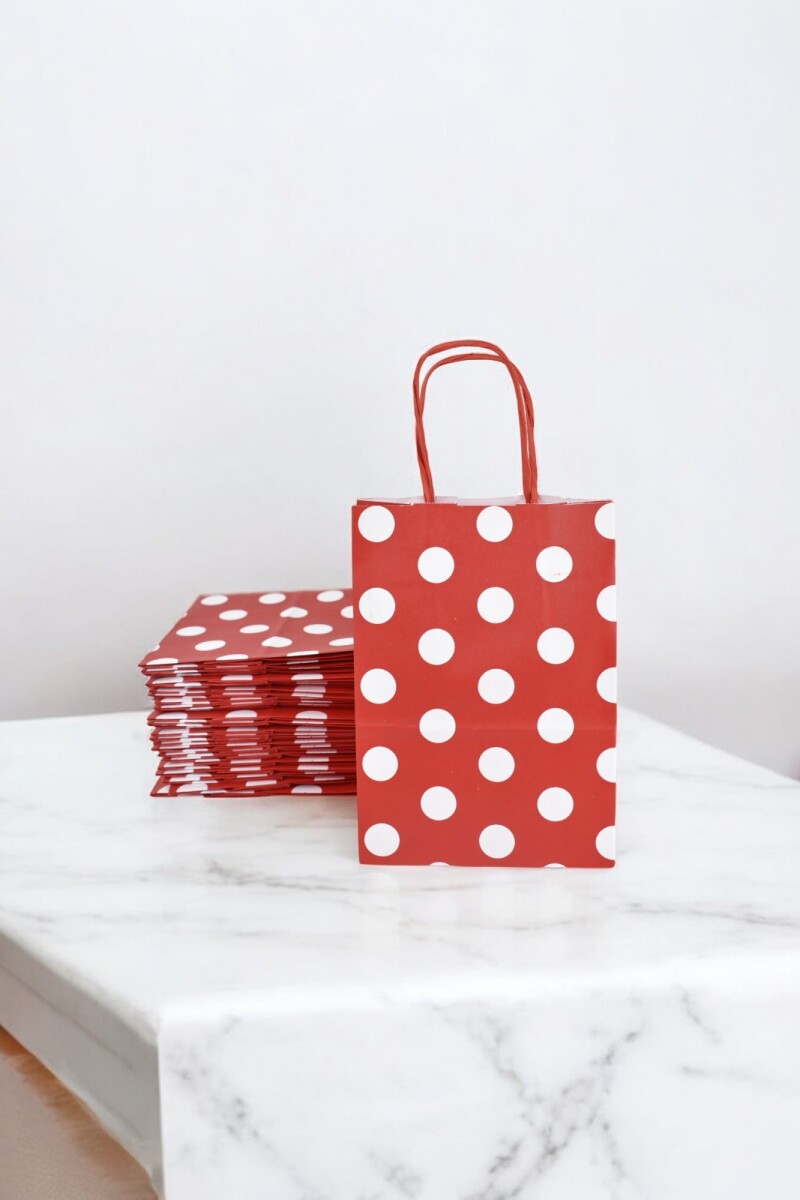 Pack x 50 - bolsas fantasia 14x08x20 LUNARES BLANCOS. - LUNARES BLANCOS. 