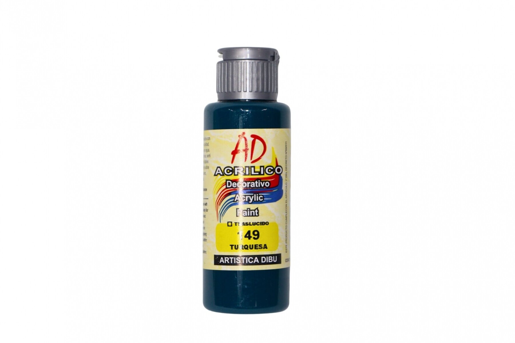 PINTURA ACRILICA ARTISTICA DIBU 60 ML. DIFERENTES COLORES - COLOR TURQUESA 149 