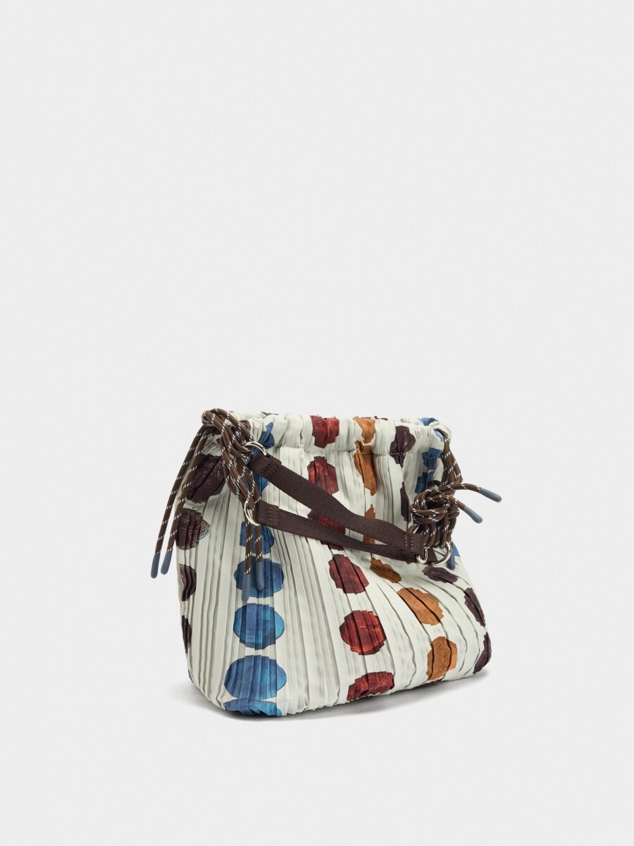 Bolso De Mano Estampado De Nylon crudo