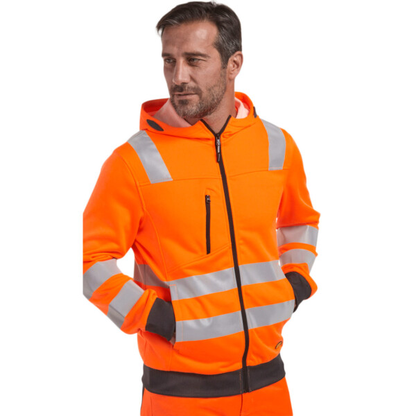 Diadora Gar M - Hv&rain Hoodie Fz Hv 20471:2013 2 Naranja
