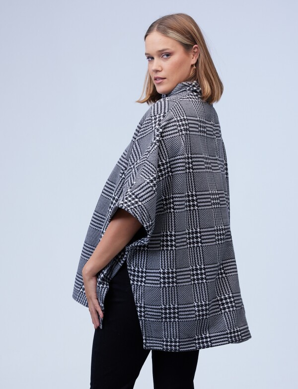 Poncho Zip NEGRO/BLANCO