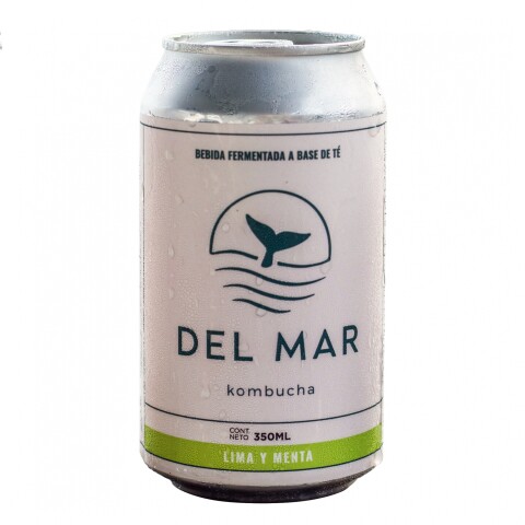 Kombucha lima y menta Del Mar 350ml Kombucha Del Mar Lima Y Menta