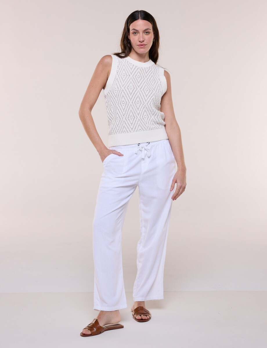 Pantalon Lino - Crudo 