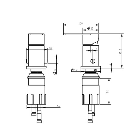 GRIFERIA BIDET CON TRANSFERENCIA EN NEGRO MATE - SERIE SALEMI 000