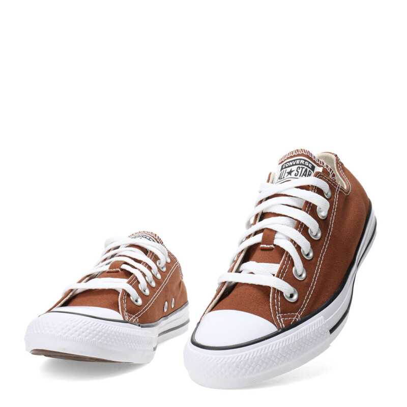 Championes Unisex Converse Ctas Ox Chuck Taylor All Star Marrón - Blanco