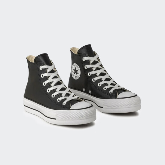 Botitas Converse Chuck Taylor Eco Cuero Plataforma Negro