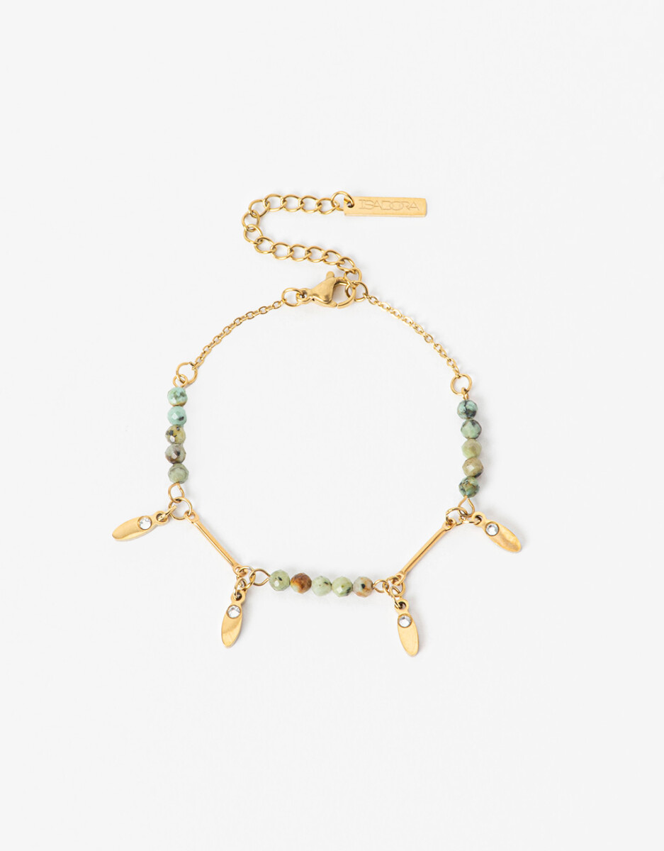 Pulsera De Acero Con Piedras 
