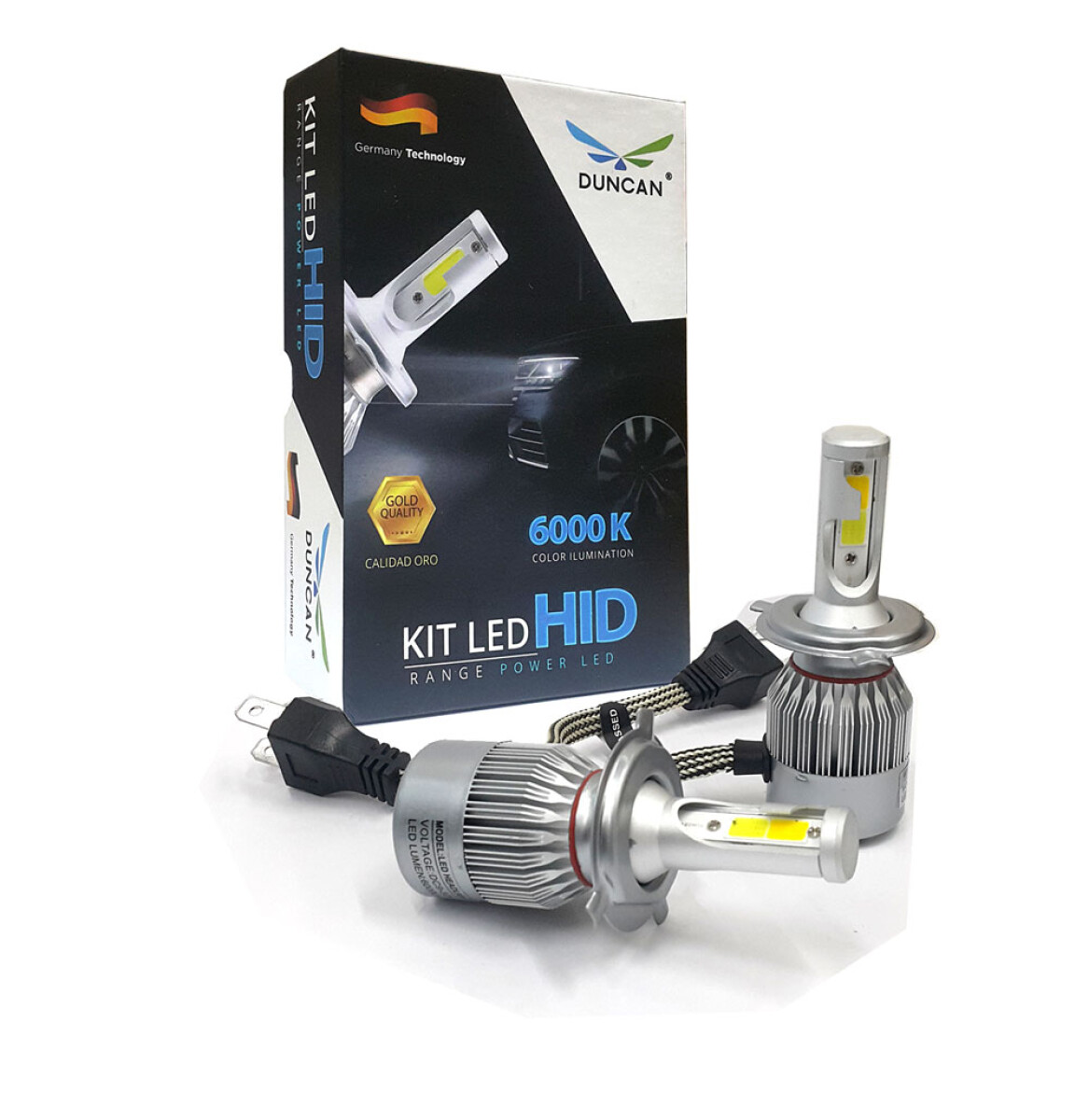 LAMPARA - KIT LED C6 H4 BLANCO AMBAR DUNCAN 