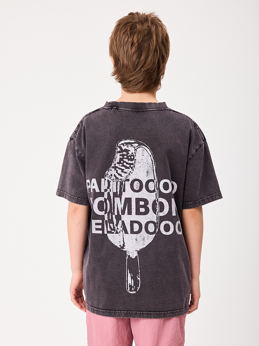 T-SHIRT M/C PALITO TEEN DIXIE Negro