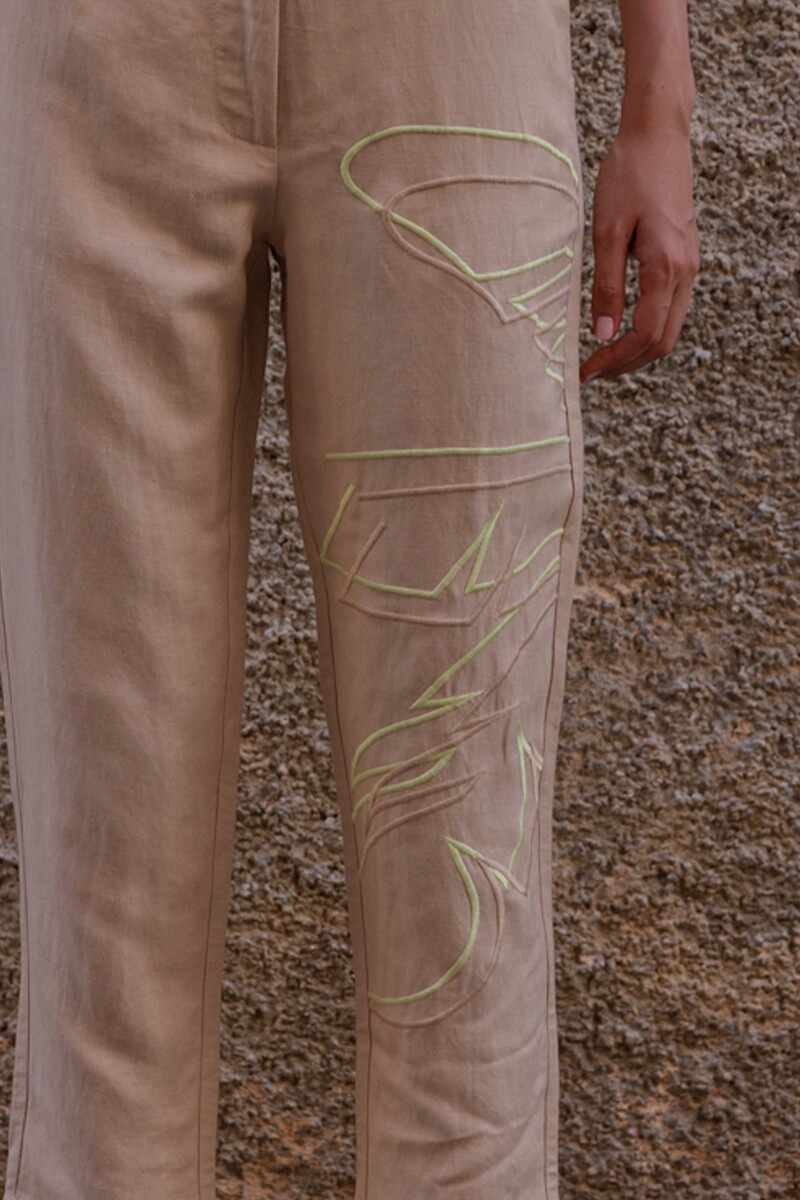 Pantalón Palmeras Crudo