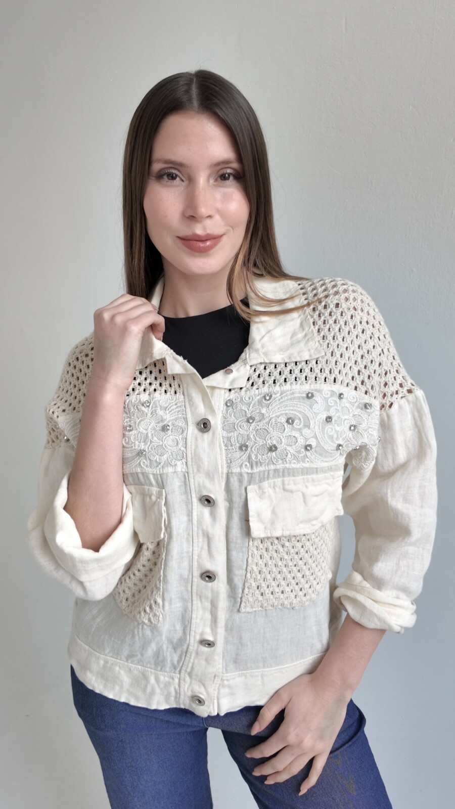 Sobre Camisa Bari Beige