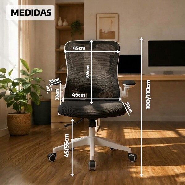 Silla de escritorio Oficina Sillon Ejecutiva Ergonomica Apoyabrazos Regulables IMBACK Color Negro Silla de escritorio Oficina Sillon Ejecutiva Ergonomica Apoyabrazos Regulables IMBACK Color Negro