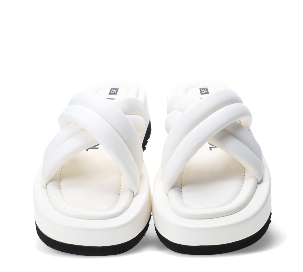 Sandalia SINPO descalza con tiras cruzadas de neo Off White