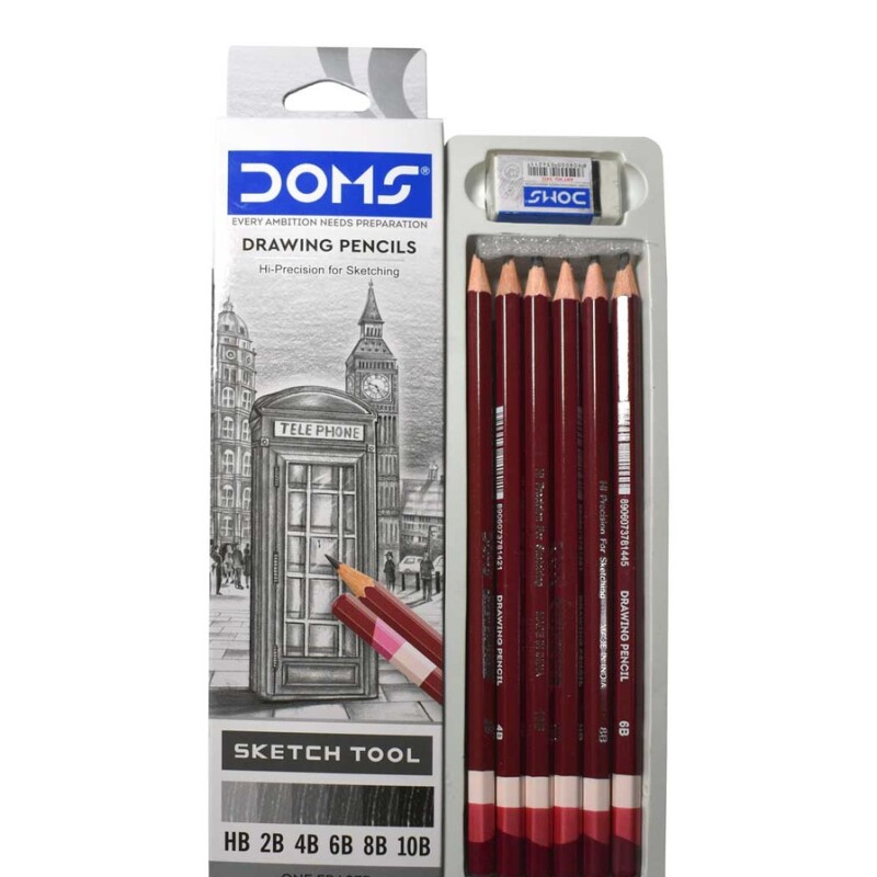 Set x 6 lápices de dibujo + goma Set x 6 lápices de dibujo + goma