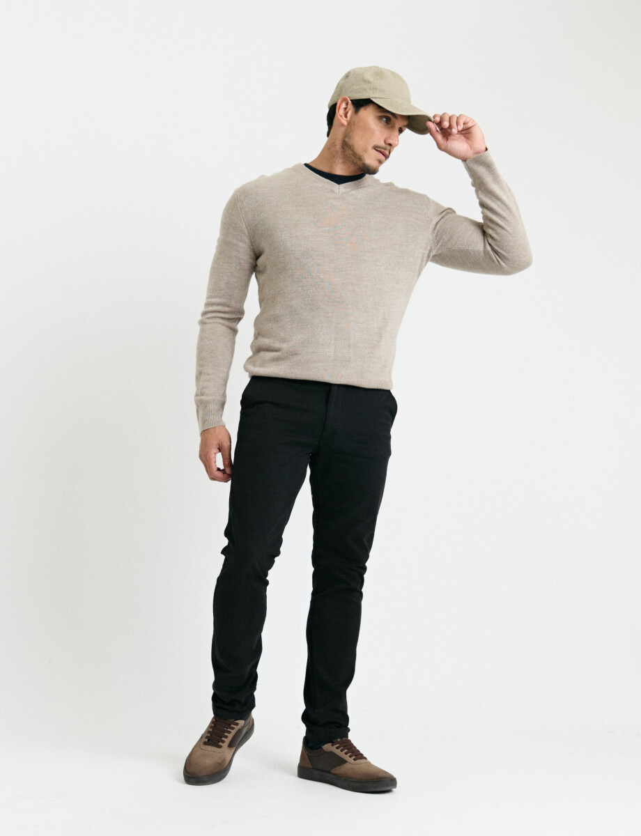 470313 SWEATER V HARRINGTON URBAN Beige Melange