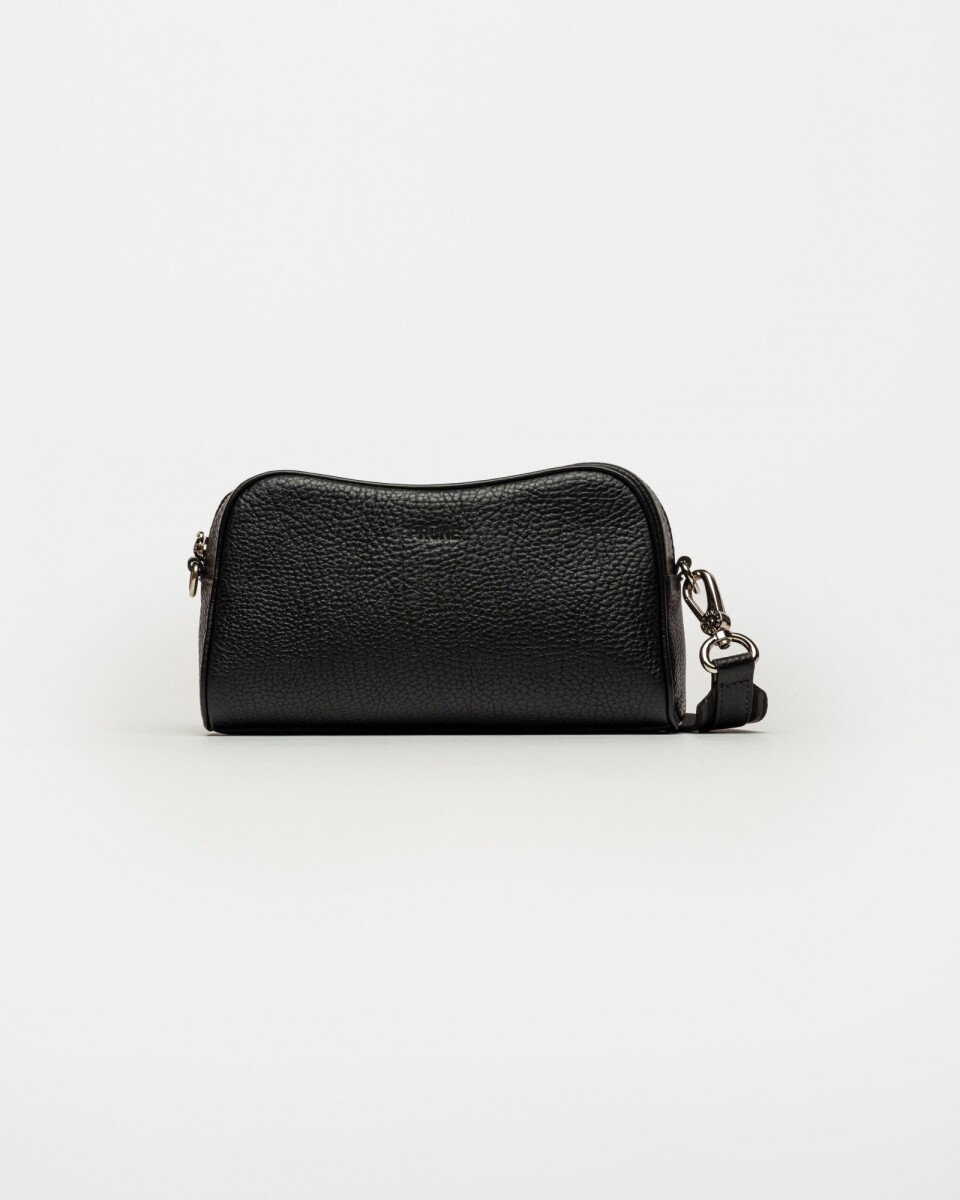 Bandolera The Club en cuero graneado - Negro 
