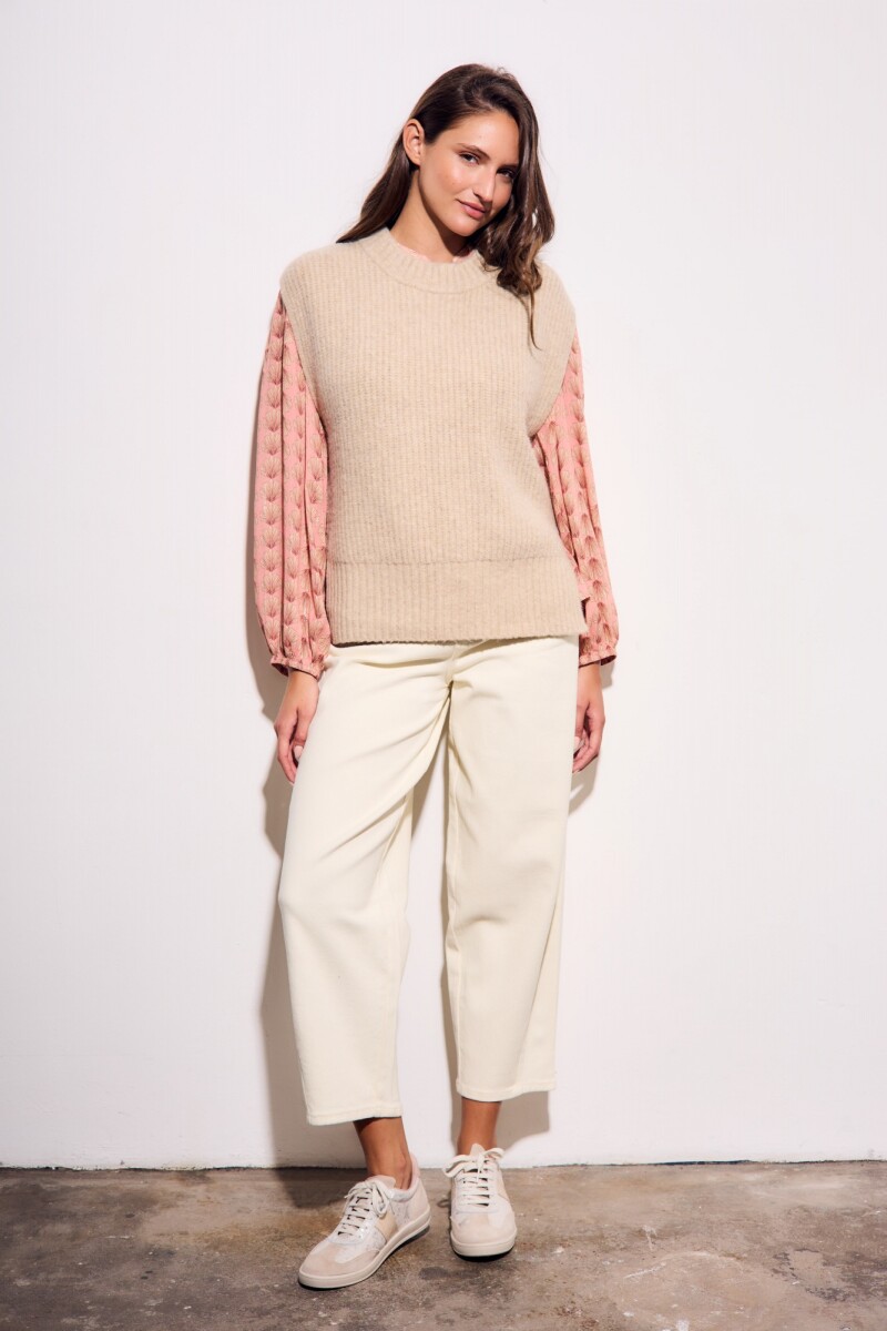 Chaleco Beige Melange