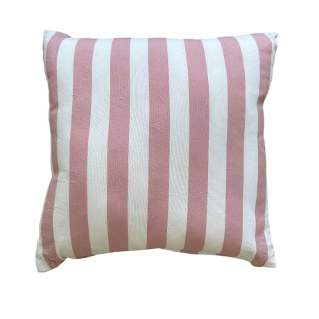 Almohadon en tela a rayas blancas y rosa Almohadon en tela a rayas blancas y rosa