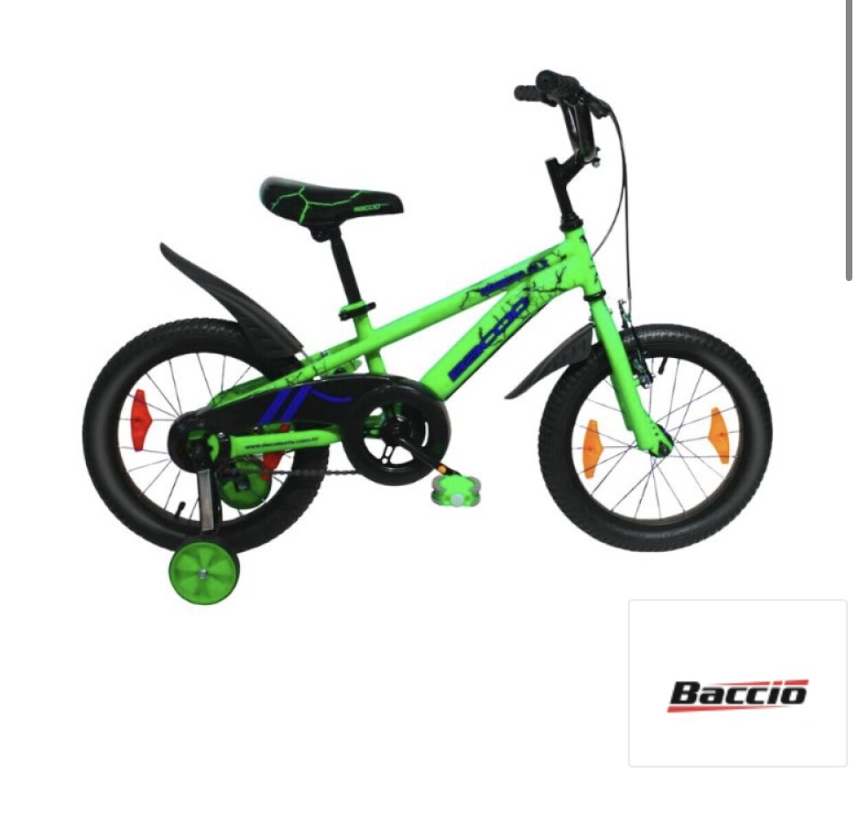 BICICLETA BACCIO BAMBINO DLX ROD. 16 - VERDE/NEGRO/AZUL 
