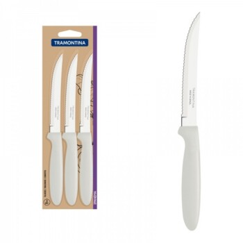 Cuchillos para asado Ipanema blanco x3 | Tramontina 23360/385 Cuchillos para asado Ipanema blanco x3 | Tramontina 23360/385