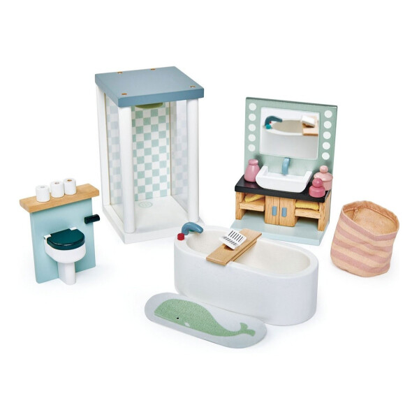 Muebles Juguete Para Casa De Muñecas Baño Tender Leaf Madera Muebles Juguete Para Casa De Muñecas Baño Tender Leaf Madera