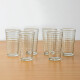 Set x6 Vaso de vidrio 325ml Square TRANSPARENTE