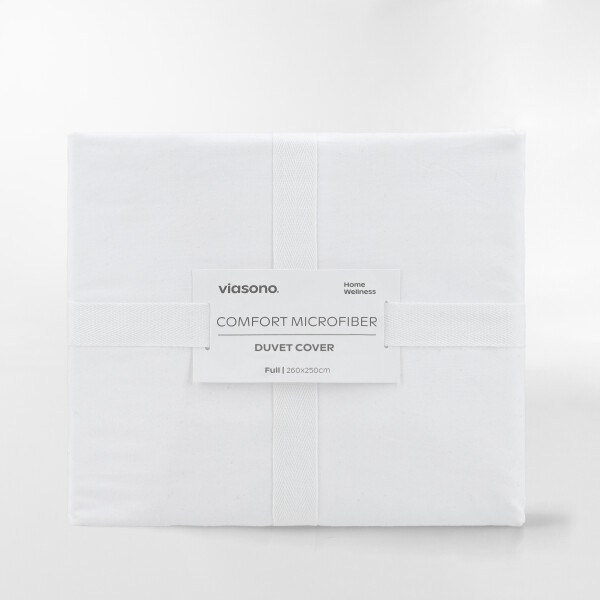 FUNDA DE DUVET MICROFIBER BLANCO - 2 PLAZAS