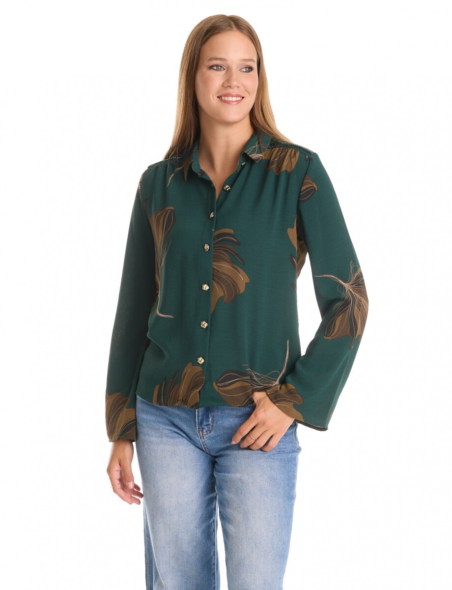 Camisa Print - Verde/multi 