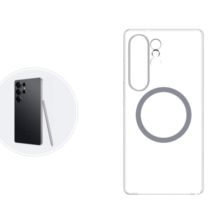 Funda Samsung Clear Magnet Case Transparente para Galaxy S25 Ultra Clear Case Magnetic
