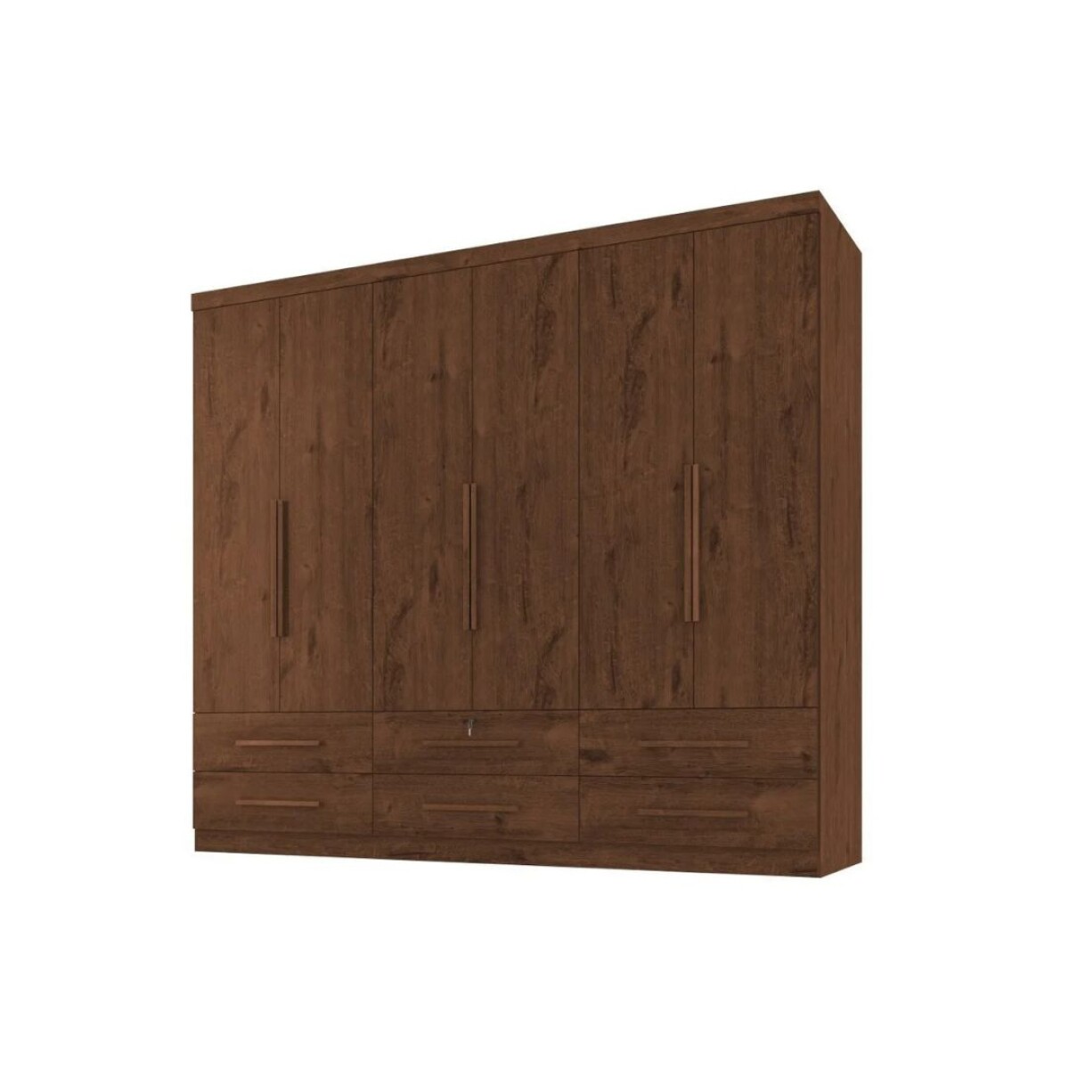 Ropero Maximus Plus 6 Puertas 6 Cajones - Jacaranda 