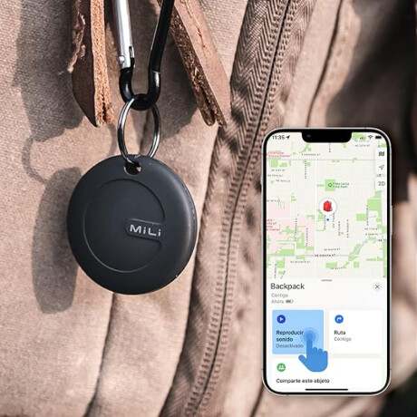 Tag Localizador Mundial para Android+IOS Negro