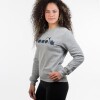 Diadora Buzo Ladies Crew Neck Sweater With Print Grey Gris