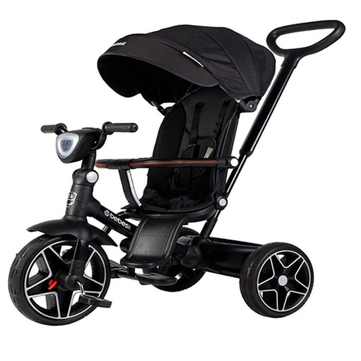 Triciclo de Lujo Bebesit Explorer 5090 360 Reclinable Bt - NEGRO 