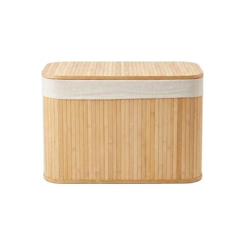 BAUL RECT BAMBU/TEJIDO C/TAPA 66.5X29X38CM Unica