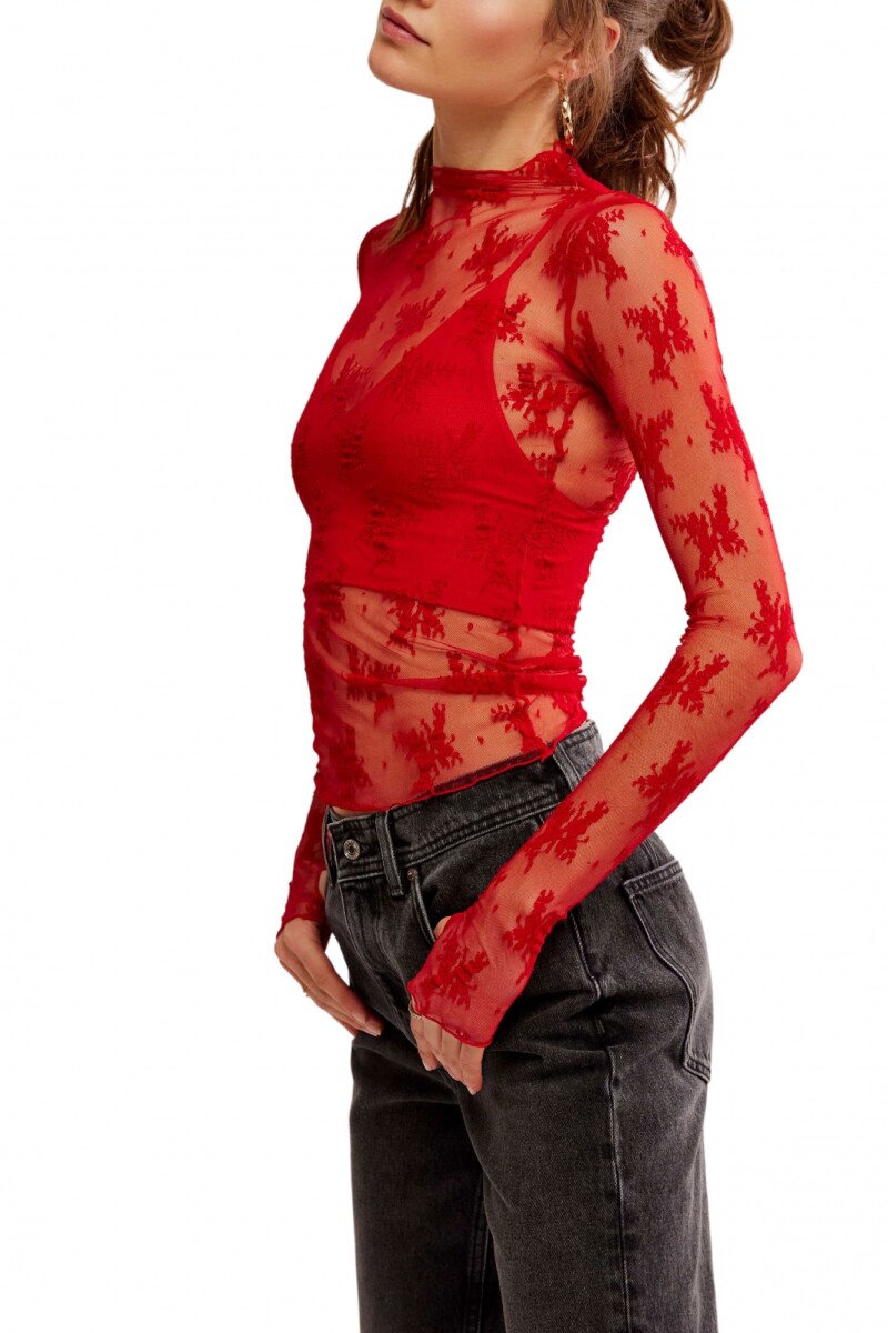 LADY LUX LAYERING TOP Bordo