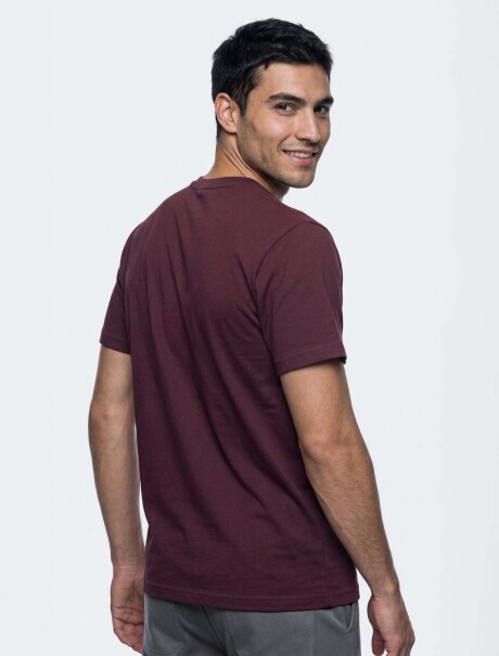 CAMISETA MANGA CORTA CON ESTAMPA BORDEAUX