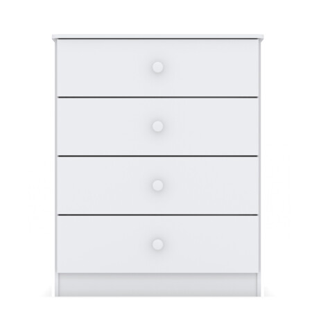 CÓMODA CAJONERA GUARDARROPA 4 CAJONES BLANCO