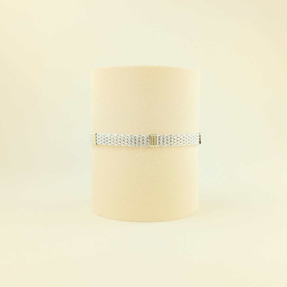 Pulsera de plata 925 y double en oro 18 ktes, Modelo, PANTER FINO. 