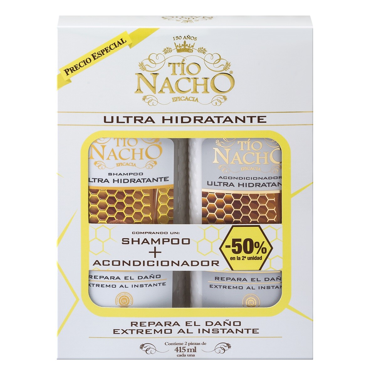 Shampoo Tio Nacho Ultra Hidratante 415 Ml. + Aco. 415 Ml. 