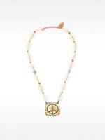 Collar Corto De Conchas Con Colgante multicolor