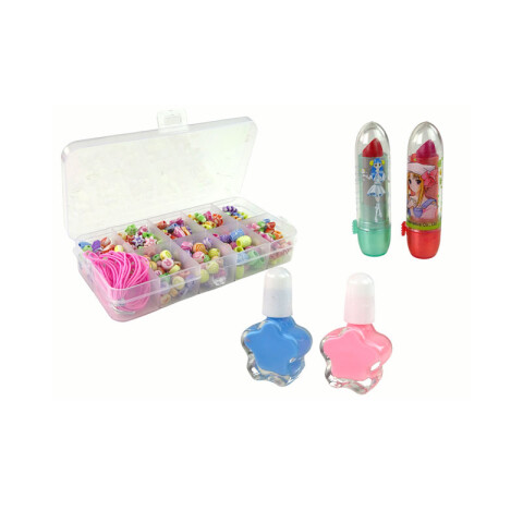 Petaca maquillaje y cuentas de colores para niñas Petaca Maquillaje Y Cuentas De Colores Para Niñas