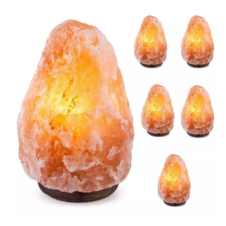 Pack 6 Lampara Sal Del Himalaya Piedra De 2 A 3 Kg Naranja