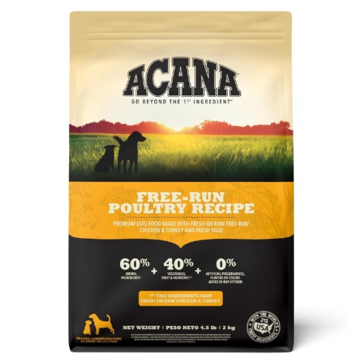 ACANA Dog Free-Run Poultry Recipe 4.5LB - Acana Dog Free-run Poultry Recipe 4.5lb 