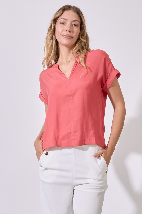 Blusa Saten ROJO