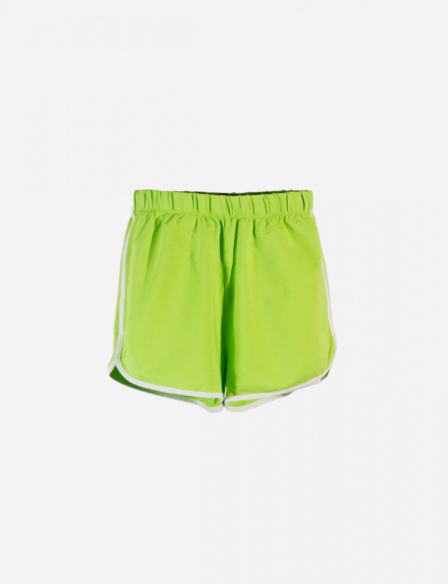 Short con vivo en contraste - Verde Lima 