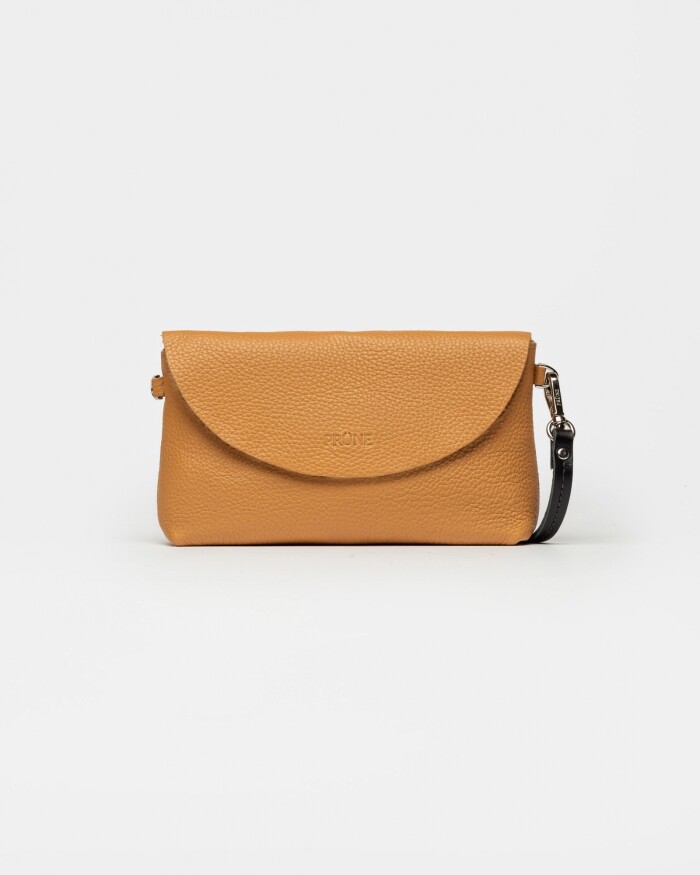 Mini bag Viena en cuero graneado Cuoio