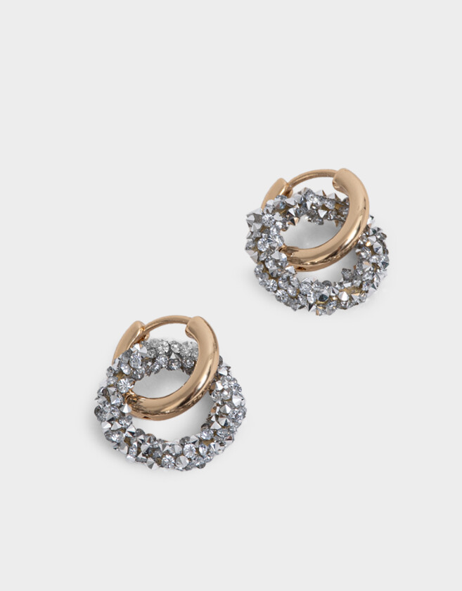 Aros Argollas Con strass Aros Argollas Con Strass - Dorado